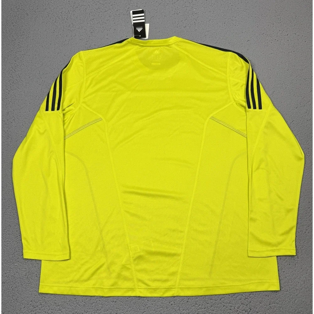 NWT Adidas Climalite Response Shirt Mens 2XL Yellow Long Sleeve Crewneck Running